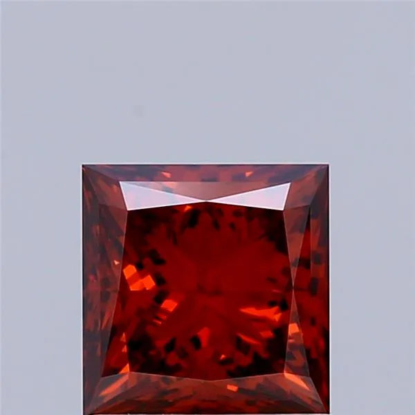 1.02ct Princess Lab Grown Diamond (Colour Fancy Deep Orange, Clarity VVS1, IGI Certified)