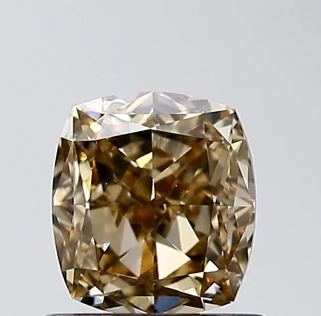 1.03ct Cushion brilliant Natural Diamond (Colour Fancy Dark Yellowish Brown, Clarity VS1, GIA Certified)