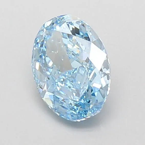 1.03ct Oval Lab Grown Diamond (Colour Fancy Vivid Blue, Clarity VS1, IGI Certified)