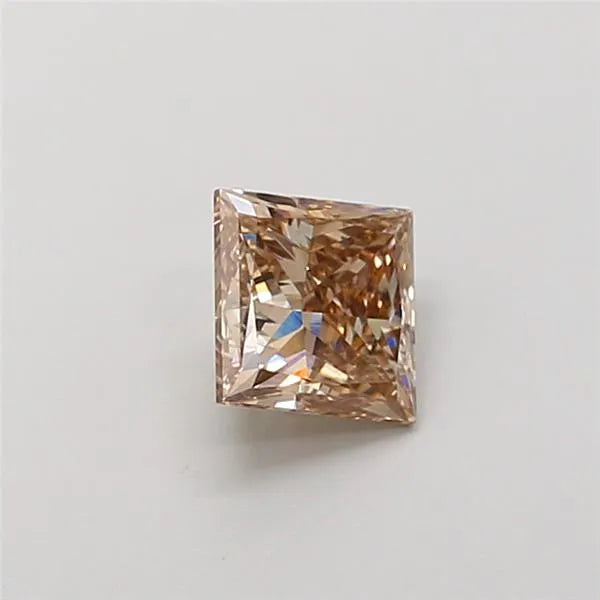 1.03ct Princess Lab Grown Diamond (Colour Fancy Light Brown, Clarity VS1, IGI Certified)