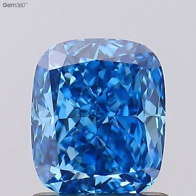 1.04ct Cushion modified Lab Grown Diamond (Colour Fancy Vivid Blue, Clarity VS1, IGI Certified)