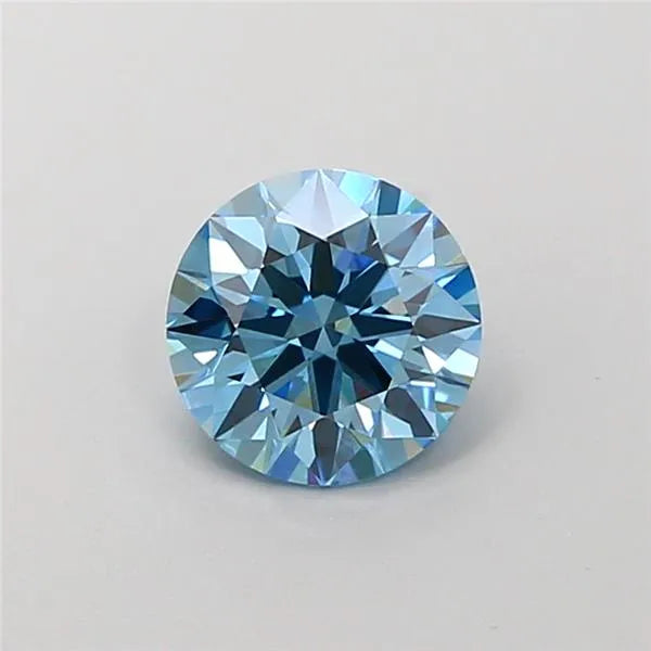 1.04ct Round Lab Grown Diamond (Colour Fancy Vivid Blue, Clarity VVS1, Cut ID, IGI Certified)