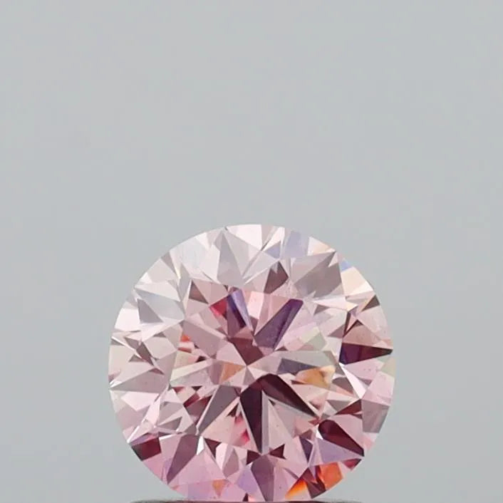1.06ct Round Lab Grown Diamond (Colour Fancy Pink, Clarity VS2, Cut EX, IGI Certified)