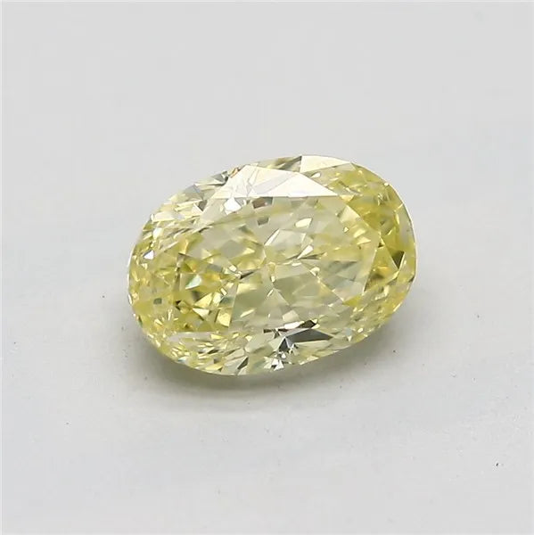 1.08ct Oval Natural Diamond (Colour Fancy Yellow, Clarity VS1, GIA Certified)