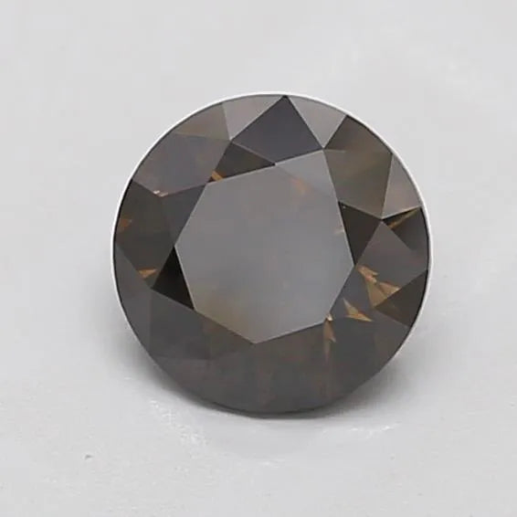 1.09ct Round Lab Grown Diamond (Colour Fancy Brownish Gray, Clarity VS1, Cut EX, IGI Certified)