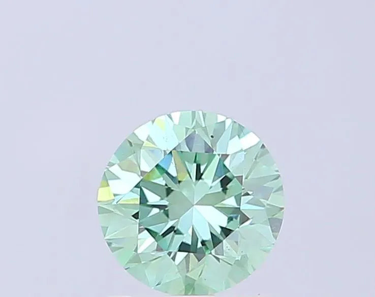 1.09ct Round Lab Grown Diamond (Colour Fancy Vivid Green, Clarity VS1, Cut VG, IGI Certified)