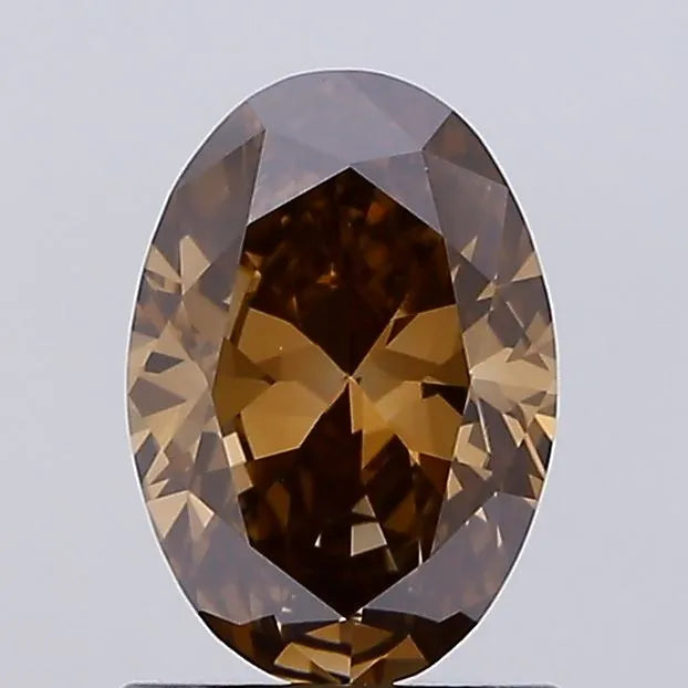 1.10ct Oval Lab Grown Diamond (Colour Fancy Brown, Clarity VS1, IGI Certified)