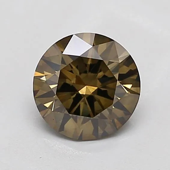 1.11ct Round Lab Grown Diamond (Colour Fancy Yellow Gray, Clarity VS1, Cut ID, IGI Certified)