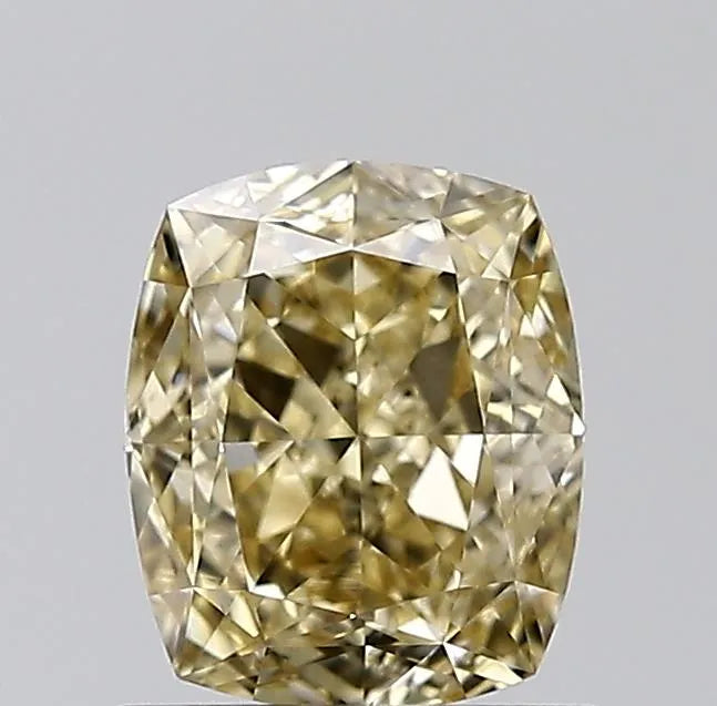 1.13ct Cushion brilliant Natural Diamond (Colour Fancy Yellow, Clarity VVS2, GIA Certified)