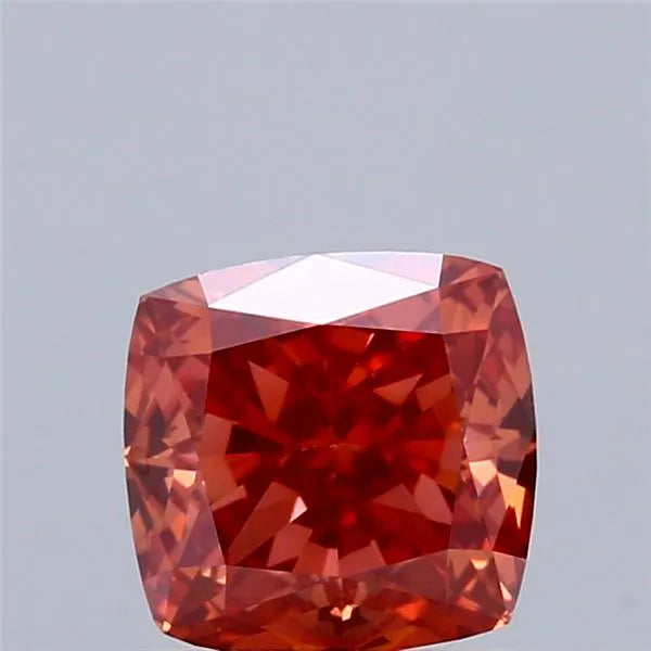 1.15ct Cushion modified Lab Grown Diamond (Colour Fancy Vivid Pinkish Orange, Clarity VS1, IGI Certified)