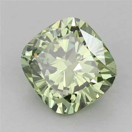 1.16ct Cushion brilliant Lab Grown Diamond (Colour Fancy Vivid Green, Clarity VS1, IGI Certified)