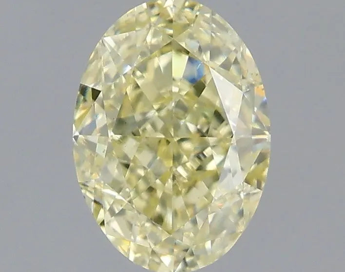 1.17ct Oval Natural Diamond (Colour Fancy Light Yellow, Clarity VS2, GIA Certified)