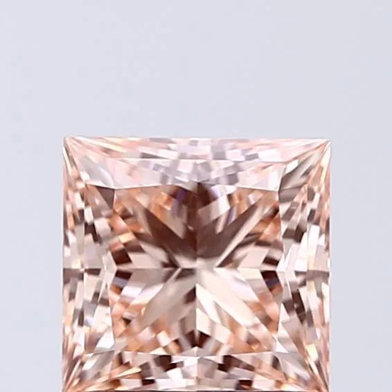 1.21ct Princess Lab Grown Diamond (Colour Fancy Vivid Pink, Clarity VS1, IGI Certified)