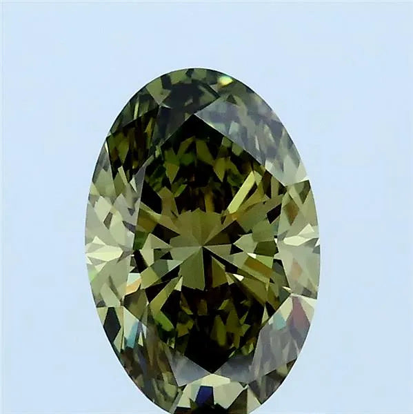 1.23ct Oval Lab Grown Diamond (Colour Fancy Vivid Green, Clarity VVS2, IGI Certified)