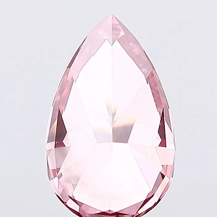 1.25ct Pear Lab Grown Diamond (Colour Fancy Vivid Pink, Clarity VVS2, IGI Certified)