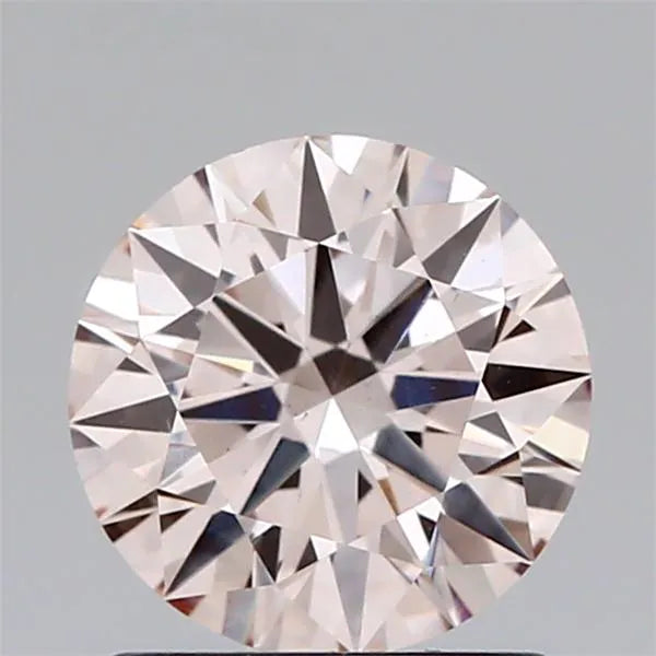 1.27ct Round Lab Grown Diamond (Colour Light Pink, Clarity VS1, Cut ID, IGI Certified)