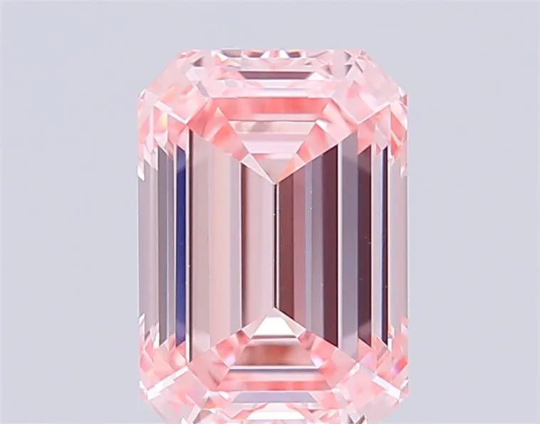 1.32ct Emerald Lab Grown Diamond (Colour Fancy Intense Pink, Clarity VVS2, IGI Certified)