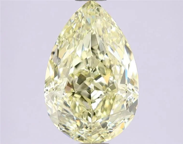 1.34ct Pear Natural Diamond (Colour Fancy Light Yellow, Clarity VS2, Cut F, GIA Certified)