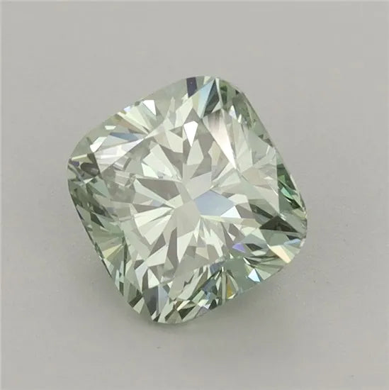 1.47ct Cushion modified Lab Grown Diamond (Colour Fancy Vivid Green, Clarity VVS2, IGI Certified)