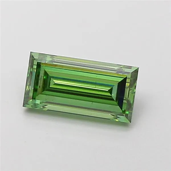 1.50ct Baguette Lab Grown Diamond (Colour Fancy Vivid Green, Clarity VS2, IGI Certified)
