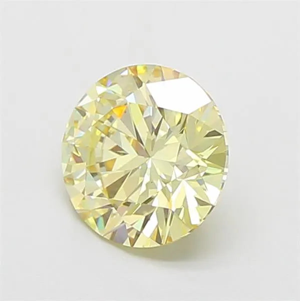 1.50ct Round Lab Grown Diamond (Colour Fancy Light Yellow, Clarity VS1, Cut EX, IGI Certified)
