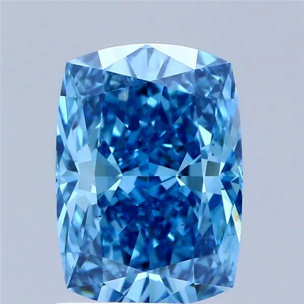 1.51ct Cushion modified Lab Grown Diamond (Colour Fancy Vivid Blue, Clarity VS1, IGI Certified)