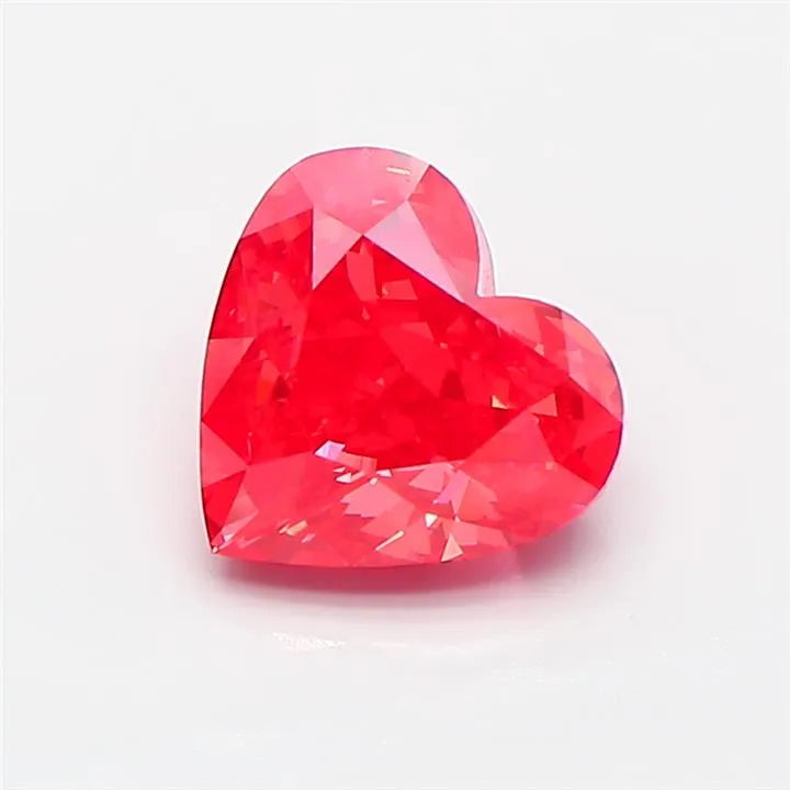 1.51ct Heart Lab Grown Diamond (Colour Fancy Vivid Red, Clarity VS1, IGI Certified)
