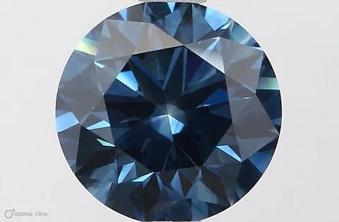 1.51ct Round Lab Grown Diamond (Colour Fancy Vivid Blue, Clarity VS2, Cut EX, IGI Certified)