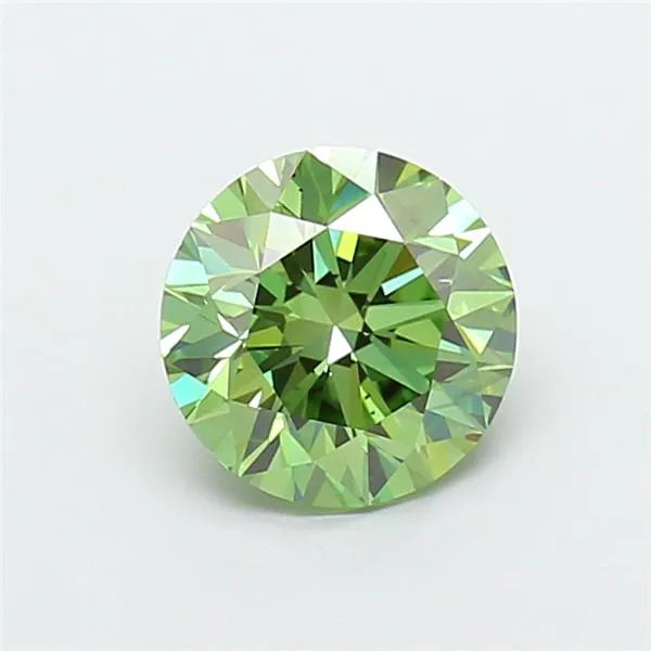 1.51ct Round Lab Grown Diamond (Colour Fancy Vivid Green, Clarity VS2, Cut EX, IGI Certified)