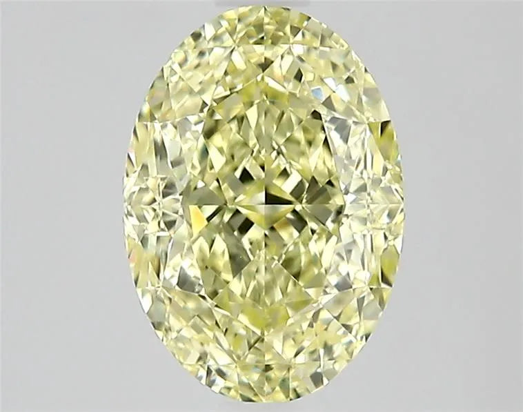 1.52ct Oval Natural Diamond (Colour Fancy Light Yellow, Clarity IF, Cut EX, GIA Certified)