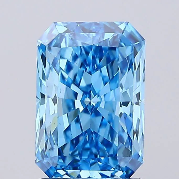 1.54ct Radiant Lab Grown Diamond (Colour Fancy Vivid Blue, Clarity VS1, IGI Certified)