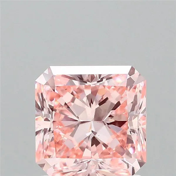 1.54ct Square radiant Lab Grown Diamond (Colour Fancy Vivid Pink, Clarity VS1, IGI Certified)