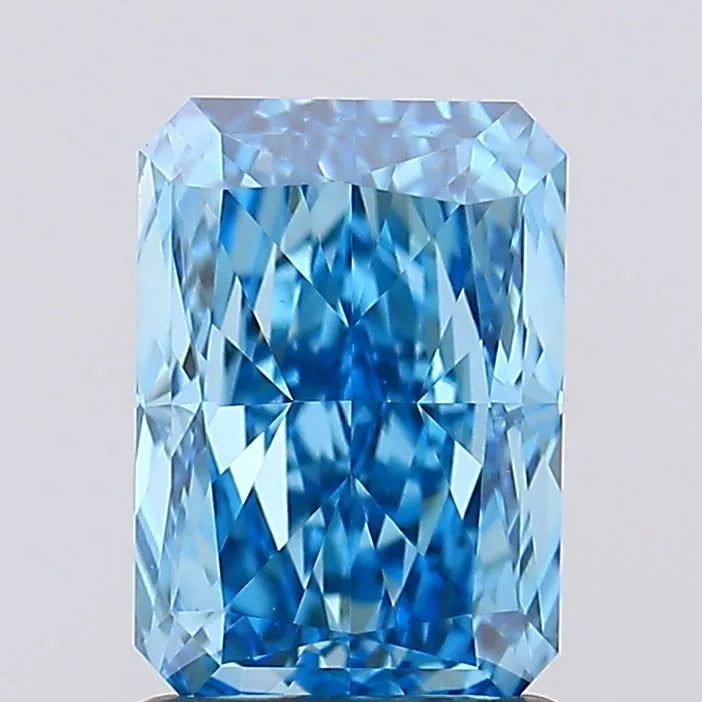 1.61ct Radiant Lab Grown Diamond (Colour Fancy Vivid Blue, Clarity VVS2, IGI Certified)