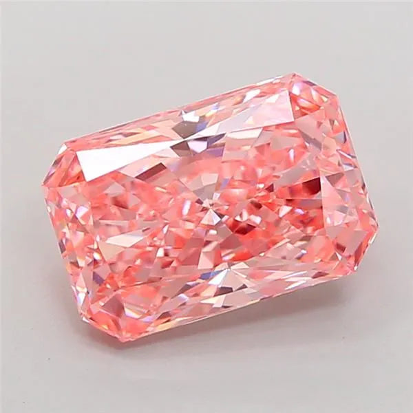 1.74ct Radiant Lab Grown Diamond (Colour Fancy Vivid Pink, Clarity VS1, IGI Certified)