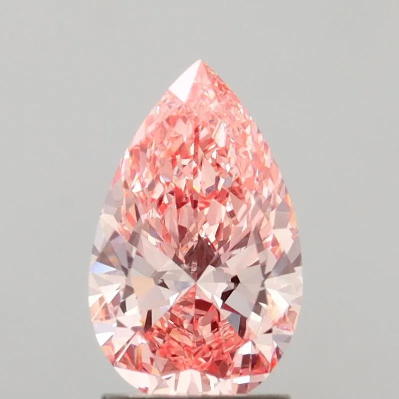 1.78ct Pear Lab Grown Diamond (Colour Fancy Vivid Pink, Clarity VS1, IGI Certified)
