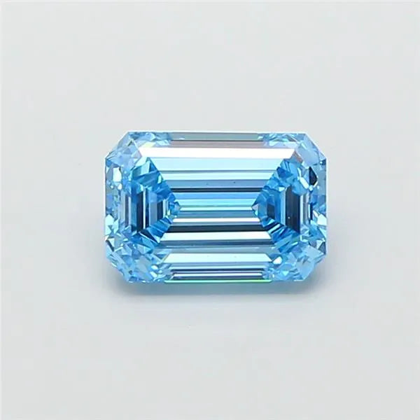 1.79ct Emerald Lab Grown Diamond (Colour Fancy Vivid Blue, Clarity VVS2, IGI Certified)