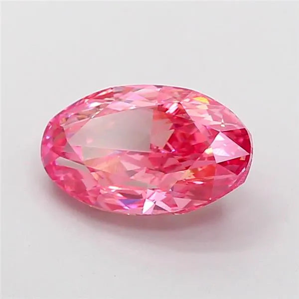 1.90ct Oval Lab Grown Diamond (Colour Fancy Vivid Pink, Clarity VS2, IGI Certified)