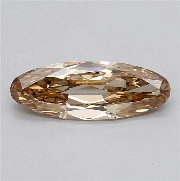 1.95ct Oval Lab Grown Diamond (Colour Fancy Light Brown, Clarity VVS1, IGI Certified)
