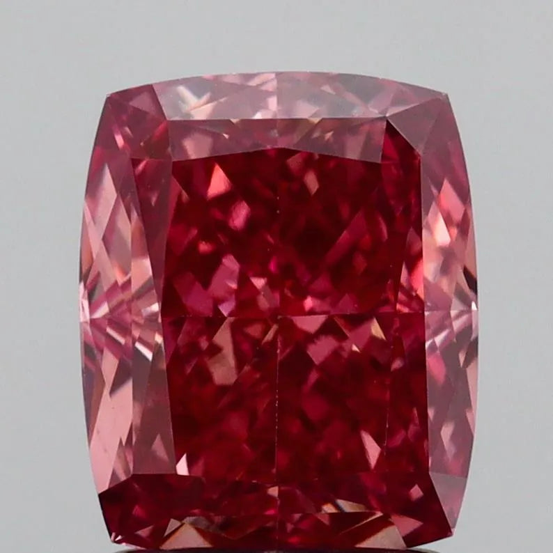 1.96ct Cushion Lab Grown Diamond (Colour Fancy Deep Pink, Clarity VVS2, IGI Certified)