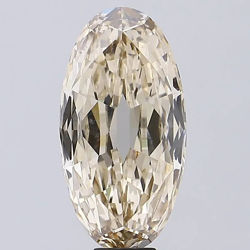 15.40ct Oval Lab Grown Diamond (Colour Fancy Light Brown, Clarity VS2, IGI Certified)