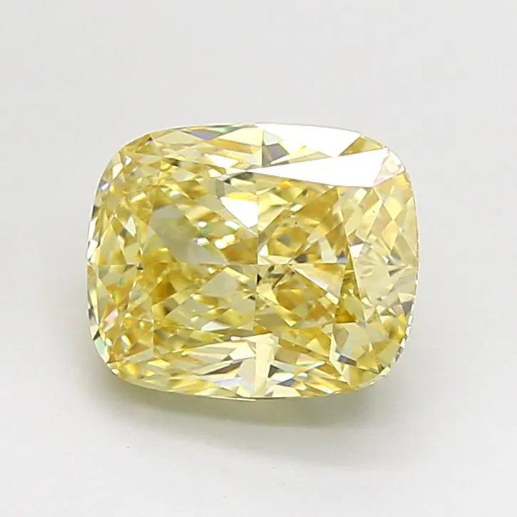 2.00ct Cushion modified Lab Grown Diamond (Colour Fancy Intense Yellow, Clarity VS1, IGI Certified)