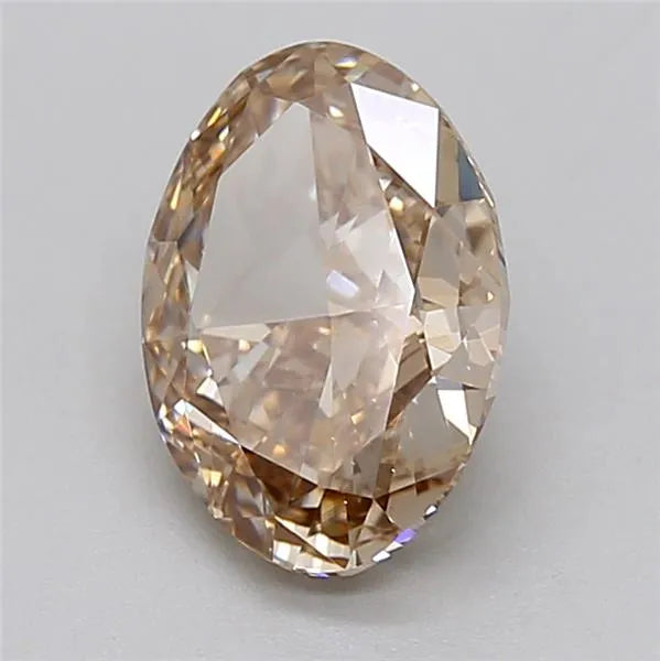 2.00ct Oval Lab Grown Diamond (Colour Light Brown, Clarity VS1, IGI Certified)