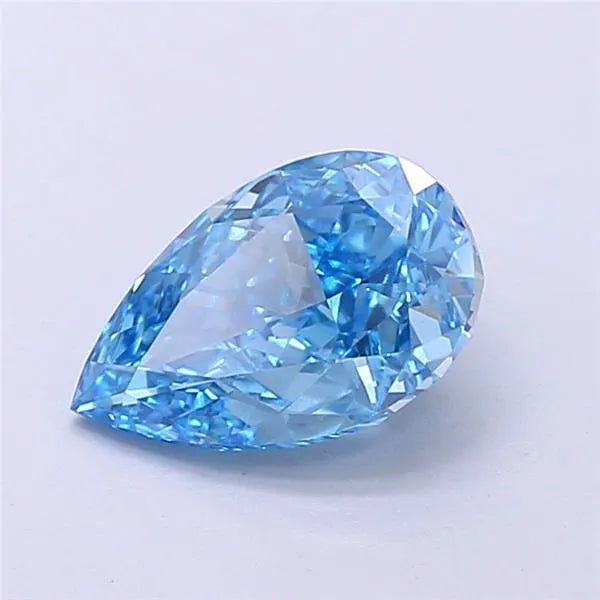 2.00ct Pear Lab Grown Diamond (Colour Fancy Vivid Blue, Clarity VVS2, IGI Certified)