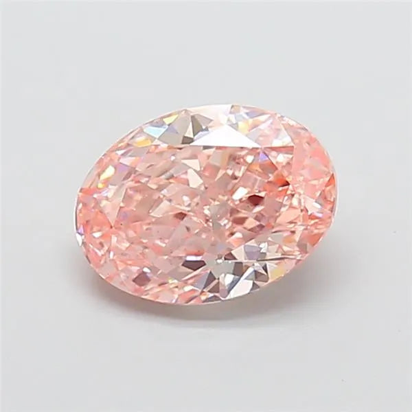 2.01ct Oval Lab Grown Diamond (Colour Fancy Vivid Pink, Clarity VS2, IGI Certified)