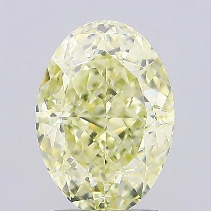 2.01ct Oval Natural Diamond (Colour Fancy Light Yellow, Clarity VS2, GIA Certified)