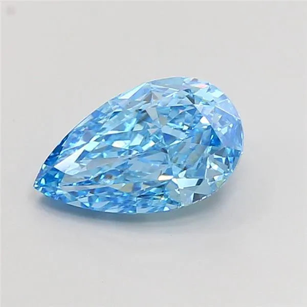 2.02ct Pear Lab Grown Diamond (Colour Fancy Vivid Blue, Clarity VS1, IGI Certified)