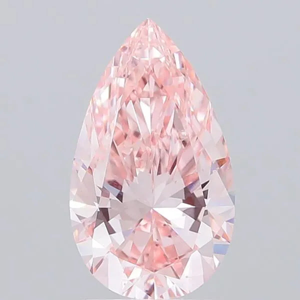 2.02ct Pear Lab Grown Diamond (Colour Fancy Vivid Pink, Clarity VS1, IGI Certified)