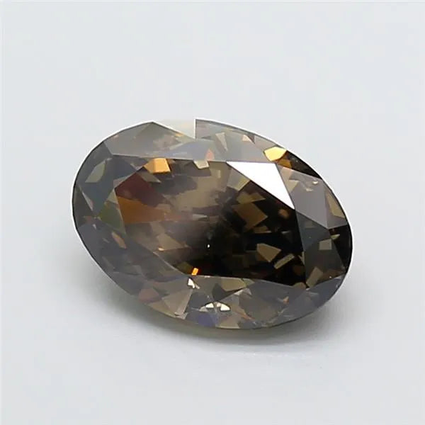 2.04ct Oval Lab Grown Diamond (Colour Fancy Deep Yellowish Gray, Clarity VVS2, IGI Certified)