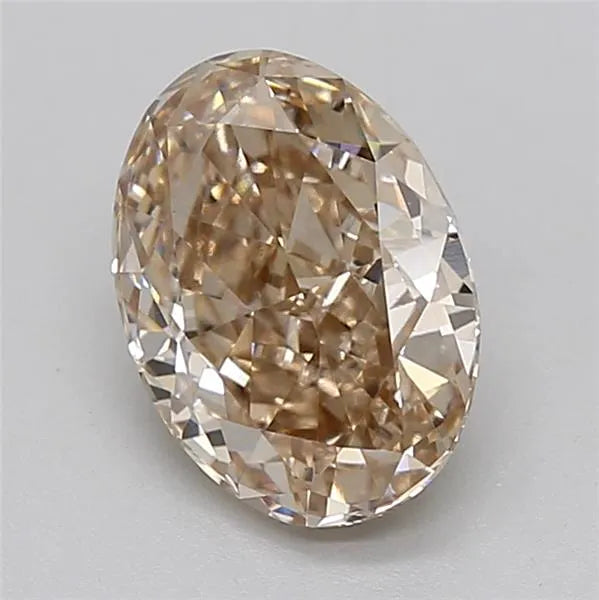 2.04ct Oval Lab Grown Diamond (Colour Fancy Light Brown, Clarity VS1, IGI Certified)