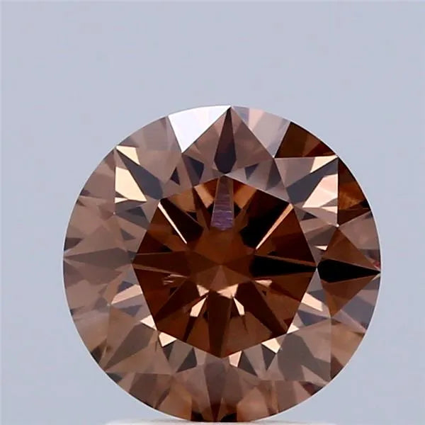 2.09ct Round Lab Grown Diamond (Colour Fancy Brown, Clarity VVS2, Cut ID, IGI Certified)